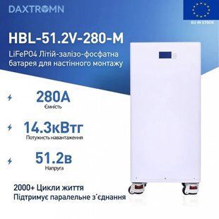 LiFePO4 14,3 кВт Акумулятор Daxtromn 51.2V 280Ah для систем резервного живлення будинку 17122 фото