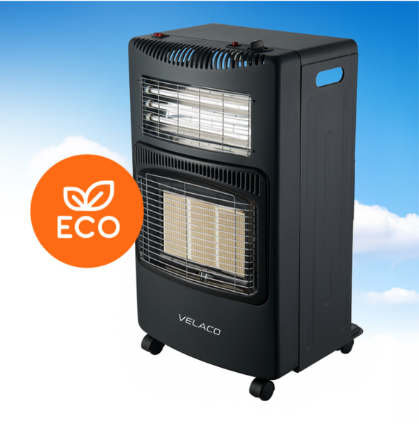 Газово-електричний обігрівач Velaco Eco-Duo 3 рівні потужності (1400 / 2800 / 4200 Вт) + редуктор + гумовий шланг (Польща) ECO-DUO фото