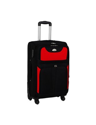 Дорожня тканинна валіза Rgl s-010 Мала, Чорно-червоний s010-9 фото
