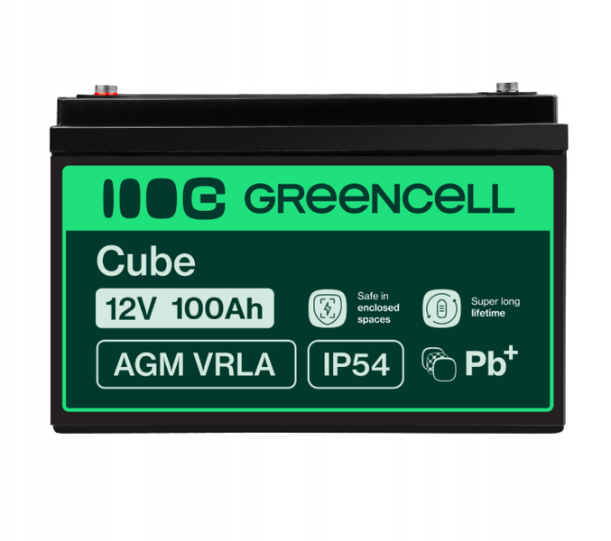 Акумулятор Green Cell AGM VRLA 12V 100Ah IP54 AGM30 фото