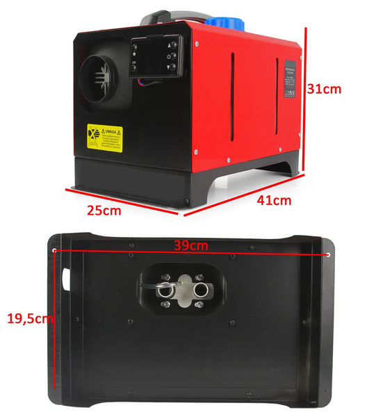 Автономный дизельный обогреватель (WEBASTO) LEX LXOH12KW мощностью 12 кВт (12V / 220V) с пультом ДУ 3125 фото