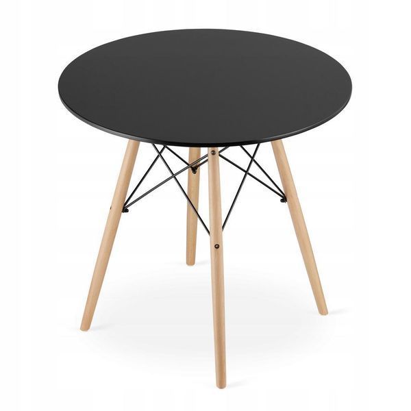 Обідній комплект JUmi круглий стіл &Oslash;80 см чорний LAgo blue 2372670166 фото