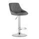 Барний стілець Leobert Kast Grey-Chrom 360&deg; поворот GREY-CHROM (Aksamit) фото 1