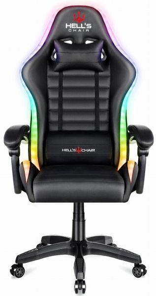 Комп'ютерне крісло Hell's HC-1003 LED RGB Black 5904204981866 фото