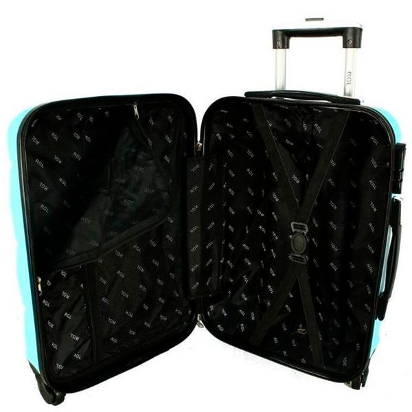 Дорожный чемодан с ABS+ пластика Rgl 720 Средний, Голубой 730-2 фото