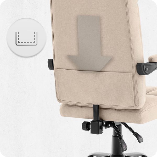 Крісло офісне Cabro C505 Beige тканина регулювання висоти 5907196012044 фото