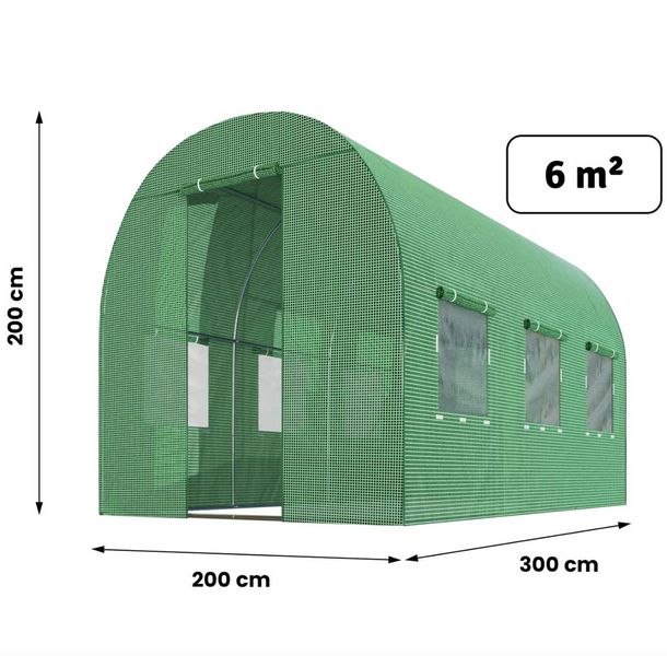 Теплица садовая парник Plonos 6m2 2x3м Польша 2135888774 фото