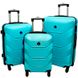 Дорожня валіза з ABS+ пластику Rgl 720 Велика, Блакитна 720-1 фото 2