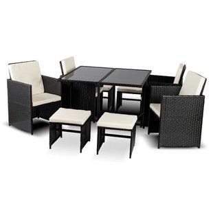 Набір садових меблів MEbel ELite BOnito 110x110 см скляний стіл ME.BONITO/CZ/RT/OGR/ZES фото
