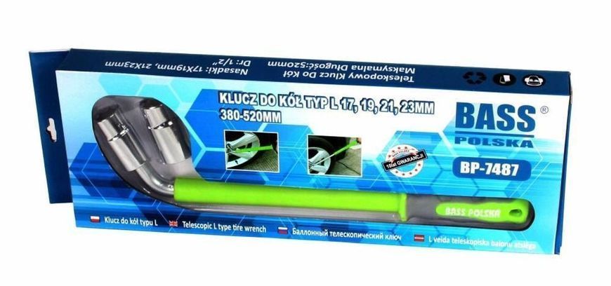 Ключ балонний Bass Polska 7487 L-тип 520 мм телескопічний 7487 фото