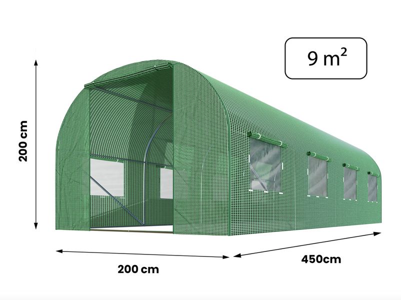 Теплица парник садовый для дома Plonos 9m2 (2x4,5м) Польща 2144586626 фото