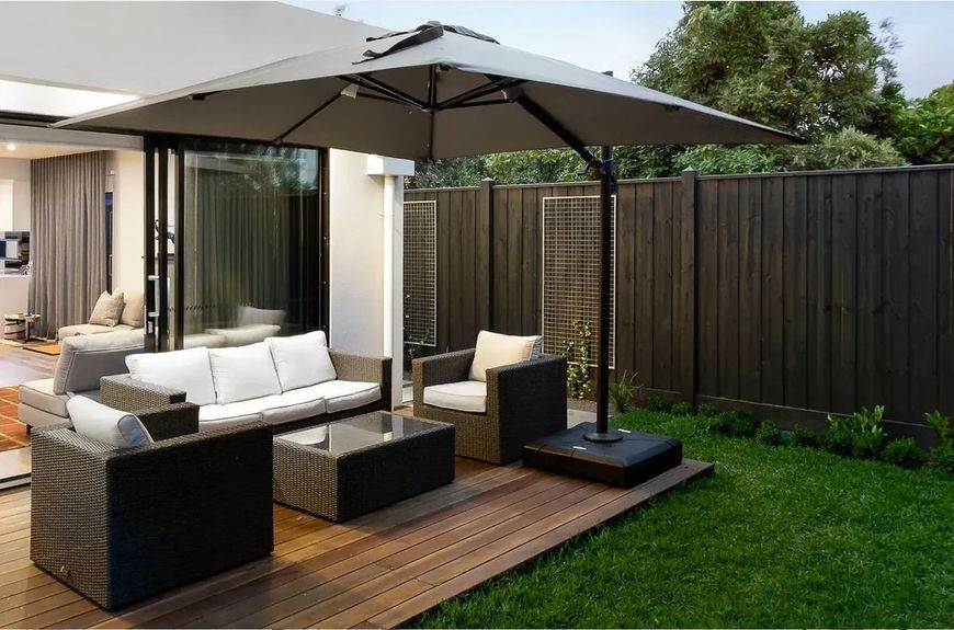 Парасоля садова з нахилом 250 см Garden Line MINI ROMA GAO5385, бежева GAO5378-2 фото