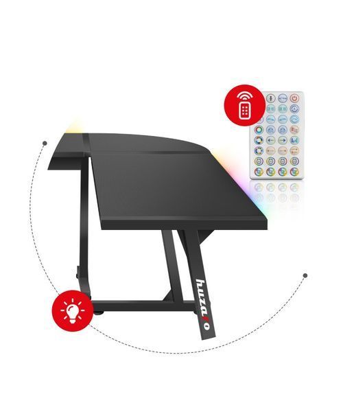 Комп'ютерний стіл Huzaro Hero 6.0 RGB LED кутовий 147&times;112 см Hero 6.0 RGB LED фото