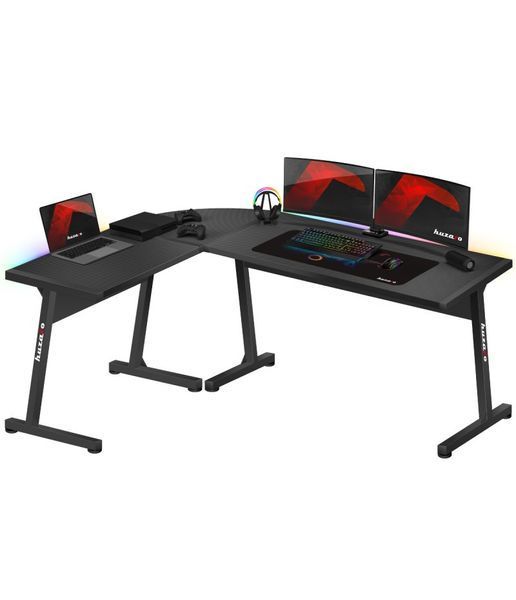 Комп'ютерний стіл Huzaro Hero 6.0 RGB LED кутовий 147&times;112 см Hero 6.0 RGB LED фото