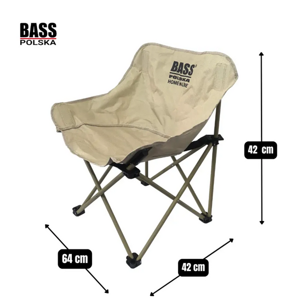 Складане туристичне крісло Bass Polska BH 30035 120 кг бежеве BH 30035 фото
