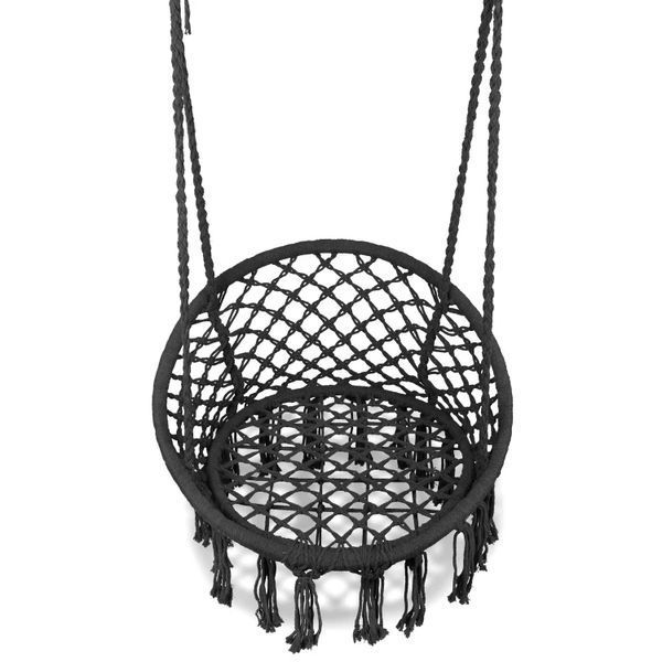 Садова гойдалка-гамак MultiGarden Black сталева рама 22 мм 150 кг ESO-SW092-1 фото
