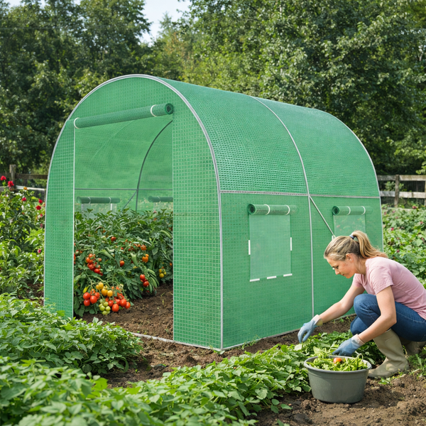 Садова теплиця 4 м&sup2; 2&times;2&times;2 м зелена армована плівка UV-4 3923 фото