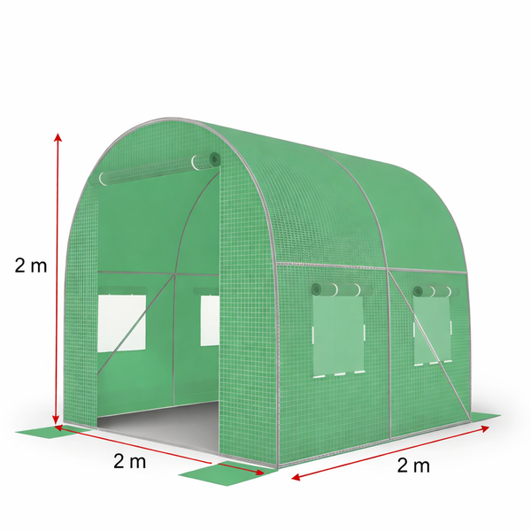 Садова теплиця 4 м&sup2; 2&times;2&times;2 м зелена армована плівка UV-4 3923 фото
