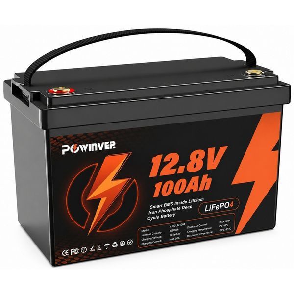Акумулятор LiFePO4 POwinver 12V 100Ah 1280Wh 17315 фото