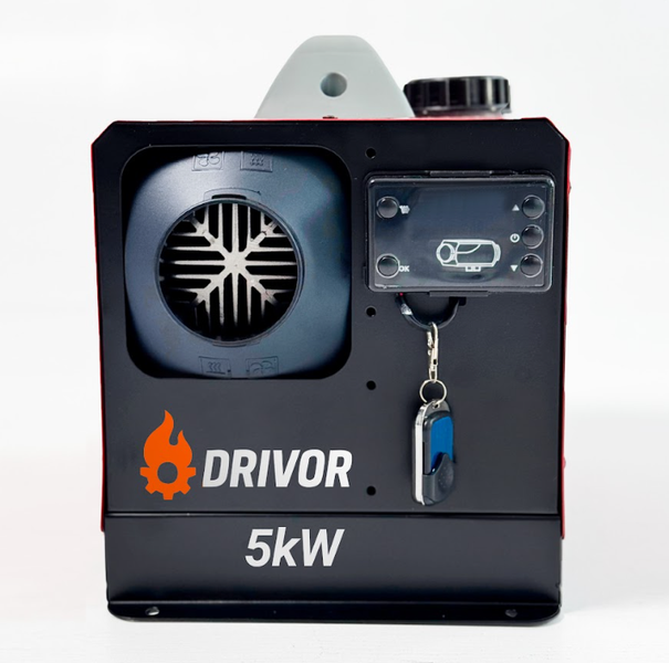 Автономный дизельный обогреватель (Webasto) Drivor 5 кВт (12В/24В/220В) с LCD-дисплеем и пультом ДК D500 фото