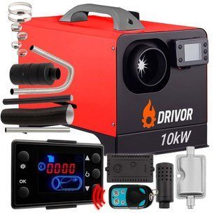 Автономний дизельний обігрівач (Webasto) Drivor 10 кВт (12В/24В/220В) з LCD-дисплеєм та пультом ДК D10000 фото