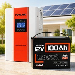 Комплект резервного живлення Powland 3,6 кВт Humsienk 12,8V 100Ah 17299 фото