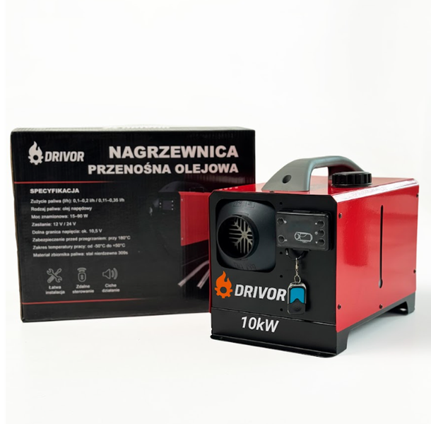 Автономний дизельний обігрівач (Webasto) Drivor 10 кВт (12В/24В/220В) з LCD-дисплеєм та пультом ДК D10000 фото