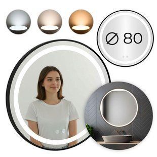 Кругле дзеркало ModernHome Anti-Fog 80 см LED 5905817008667 фото