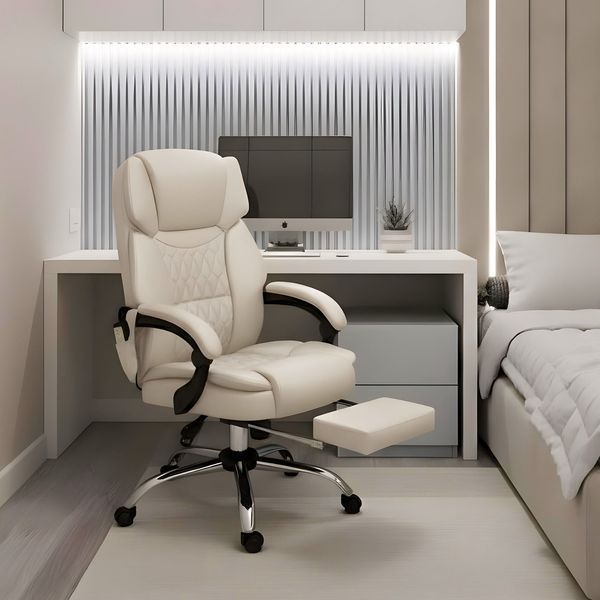 Крісло офісне з масажем Mark Adler Boss 6.0 Beige тканина Boss 6.0 Beige фото
