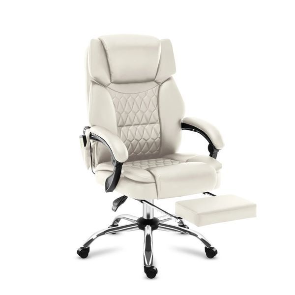 Крісло офісне з масажем Mark Adler Boss 6.0 Beige тканина Boss 6.0 Beige фото