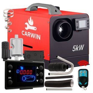 Автономний дизельний обігрівач (Webasto) CARWIN 5 кВт (12В/24В/220В) з LCD-дисплеєм та пультом ДК С500 фото