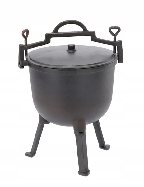 Казан туристичний Garden Line 11 л чавунний на 3 ніжках BBQ3727 фото