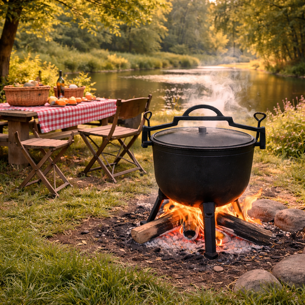 Казан туристичний Garden Line 11 л чавунний на 3 ніжках BBQ3727 фото