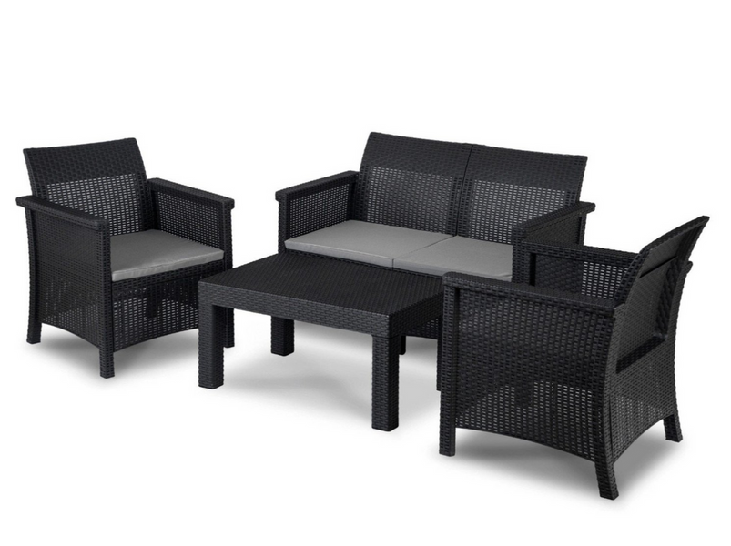 Комплект садових меблів MEbel ELite BRenta диван 2 крісла стіл ME.BRENTA/CZ/RT/OGR/ZES фото