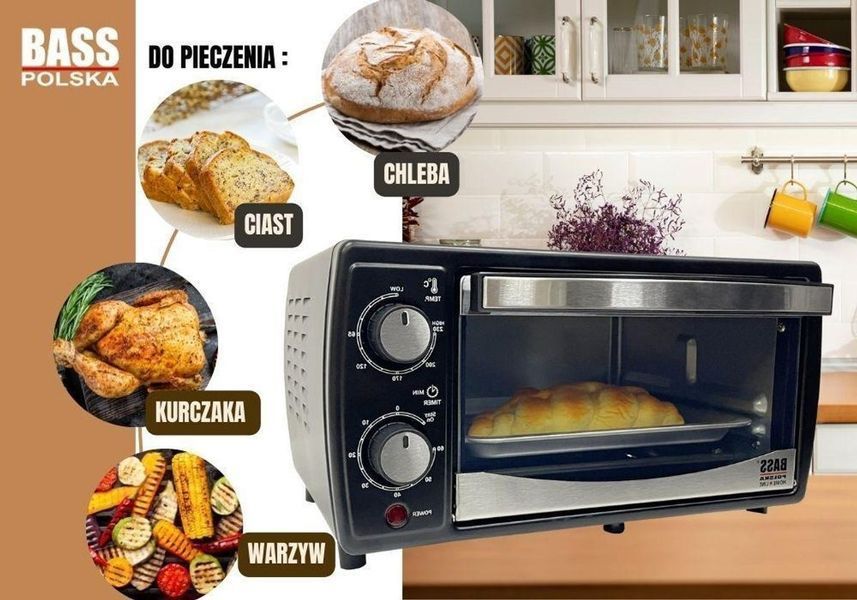 Духовка електрична Bass Polska BH 10372 10 л 950 Вт BH 10372 фото