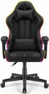 Комп'ютерне крісло Hell's Chair HC-1004 Black LED (тканина) 5904204981774 фото