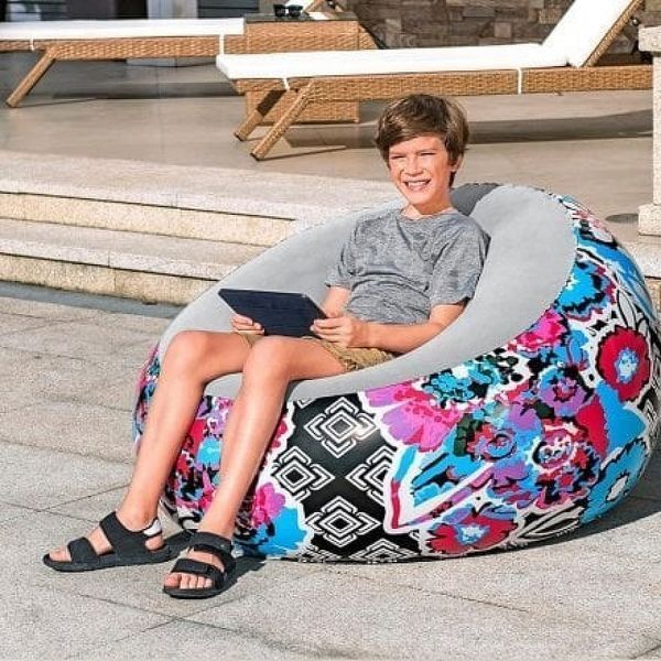 Надувне крісло Bestway 75111 Inflate-A-Chair Floral 112&times;112&times;66 см 17251-01 фото