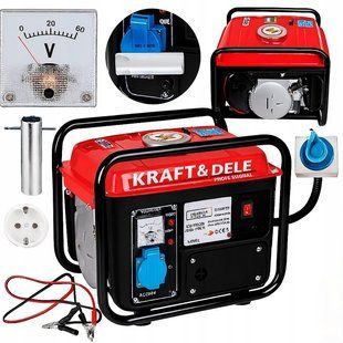 Генератор бензиновий 1,2 кВт Kraft&Dele KD109 12/230В, 2-тактний, однофазний, ручний запуск, бак 4 л, 10 годин роботи (Польща) KD109 фото