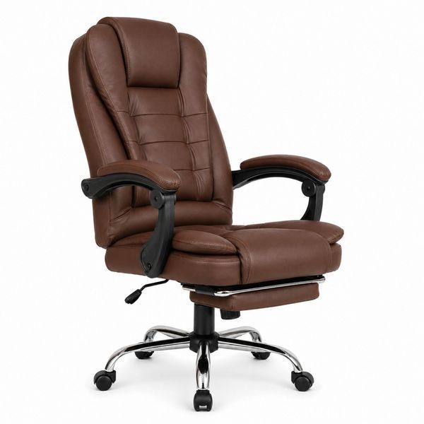 Офісне крісло Boss KO22 VIP коричневе еко-шкіра до 120 кг 18224-01 фото