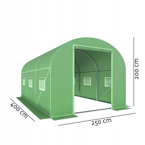 Парник, теплиця (400 x 250см) 10 m² Kontrast Польща 2149620305 фото