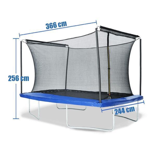 Прямокутний батут WellActive 366х244 см із сіткою 17089-01 фото