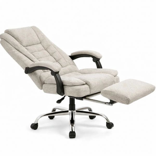 Офісне крісло Axeon VIP до 130 кг кремове з масажем 18204-01 фото