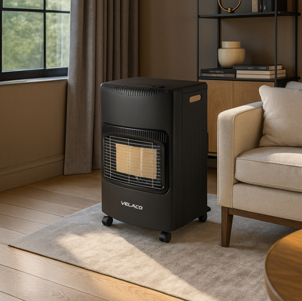 Портативний газовий обігрівач 4200 Вт Royal GH 500 + комплект для підключення (редуктор, шланг, прокладка, хомути-зажими) ECO-ONE фото