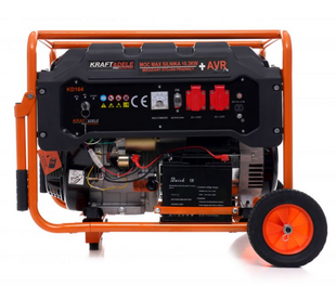 Генератор бензиновий 5,5 кВт Kraft&Dele KD164 AVR 12/230В, 1 фаза, 4-тактний, електричний та ручний запуск, бак 25 л (Польща) KD164 фото
