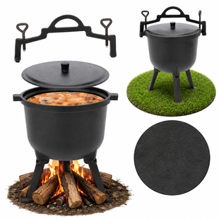 Туристичний казан Garden Line 8 л чавунний 27,5&times;21 см BBQ3710 фото