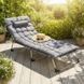Шезлонг розкладний MultiGarden Relax Grey 120 кг GMFC-20180 фото 3