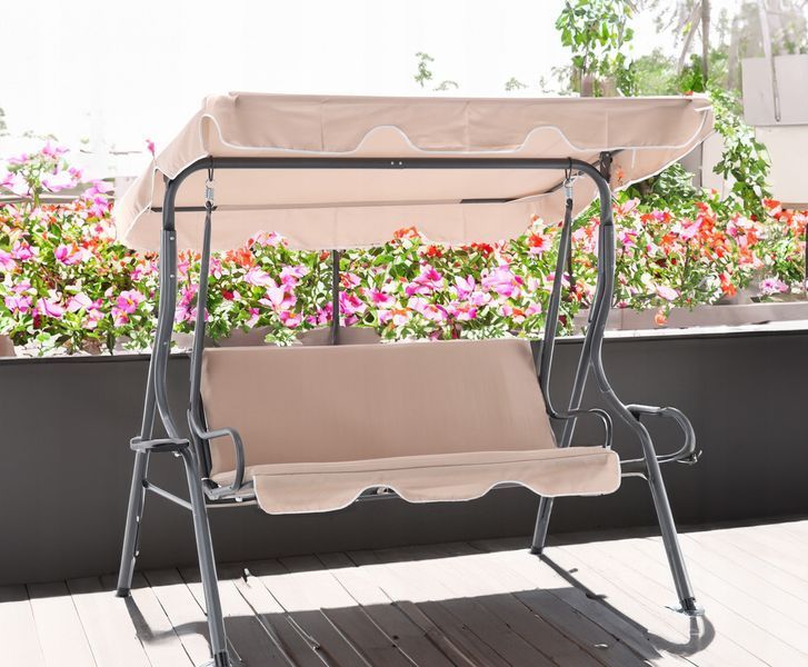 Садова гойдалка GardenLine VIP 170&times;110&times;153 см Beige KRE0735 фото