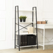 Стелаж MEbel ELite GIA 131&times;64&times;34 см 4 полиці білий, чорний ME.GIA/B/CZ/REG фото 1