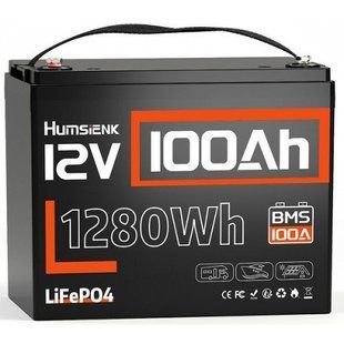 Акумулятор Humsienk LiFePO4 12,8В 100А&middot;год BMS 17942-01 фото