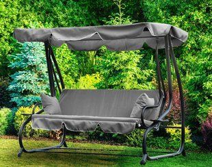 Садова гойдалка GardenLine Venera 210x120x170 см Grey KRE9771 фото